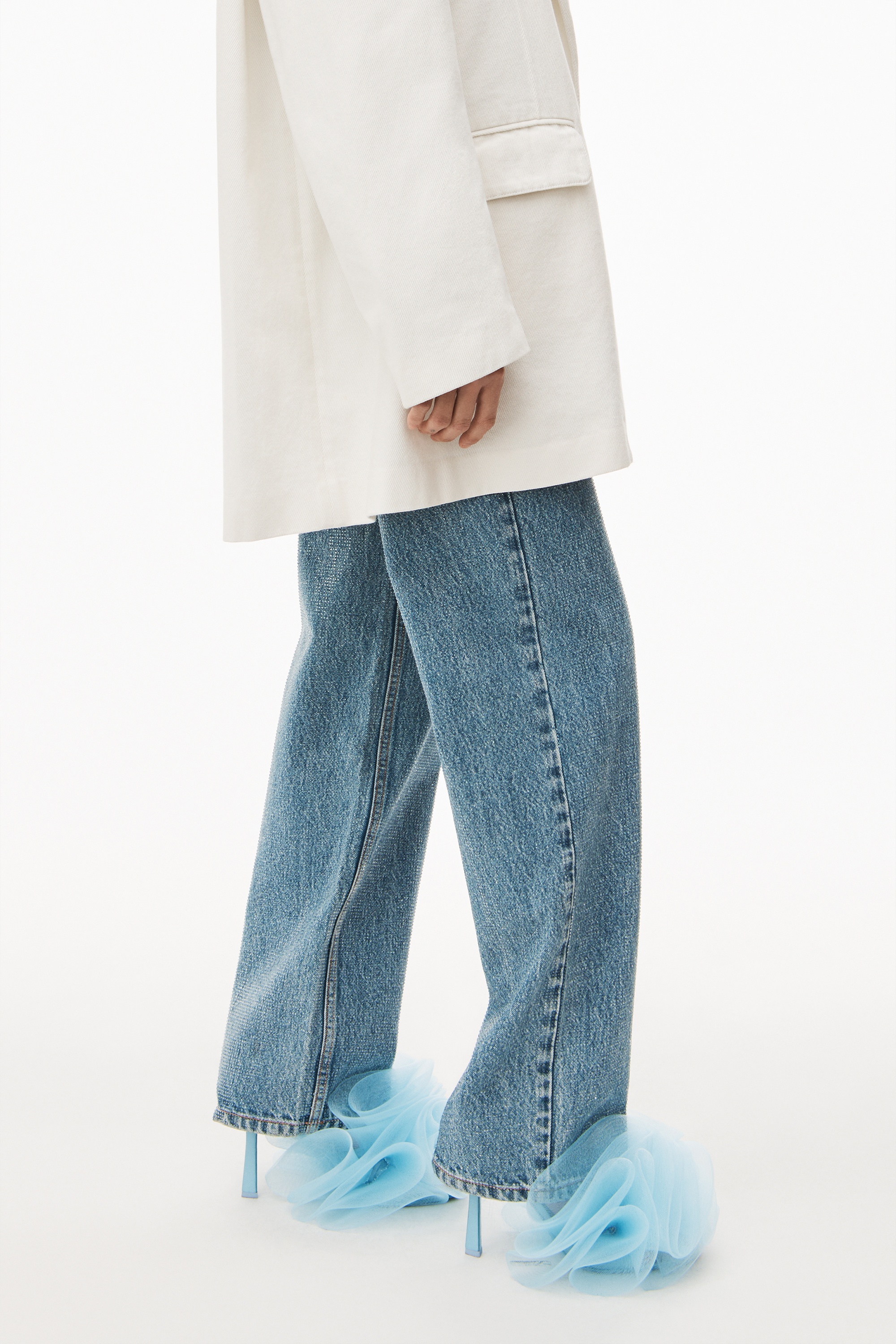 OVERSIZED BLAZER IN TWILL DENIM - 6