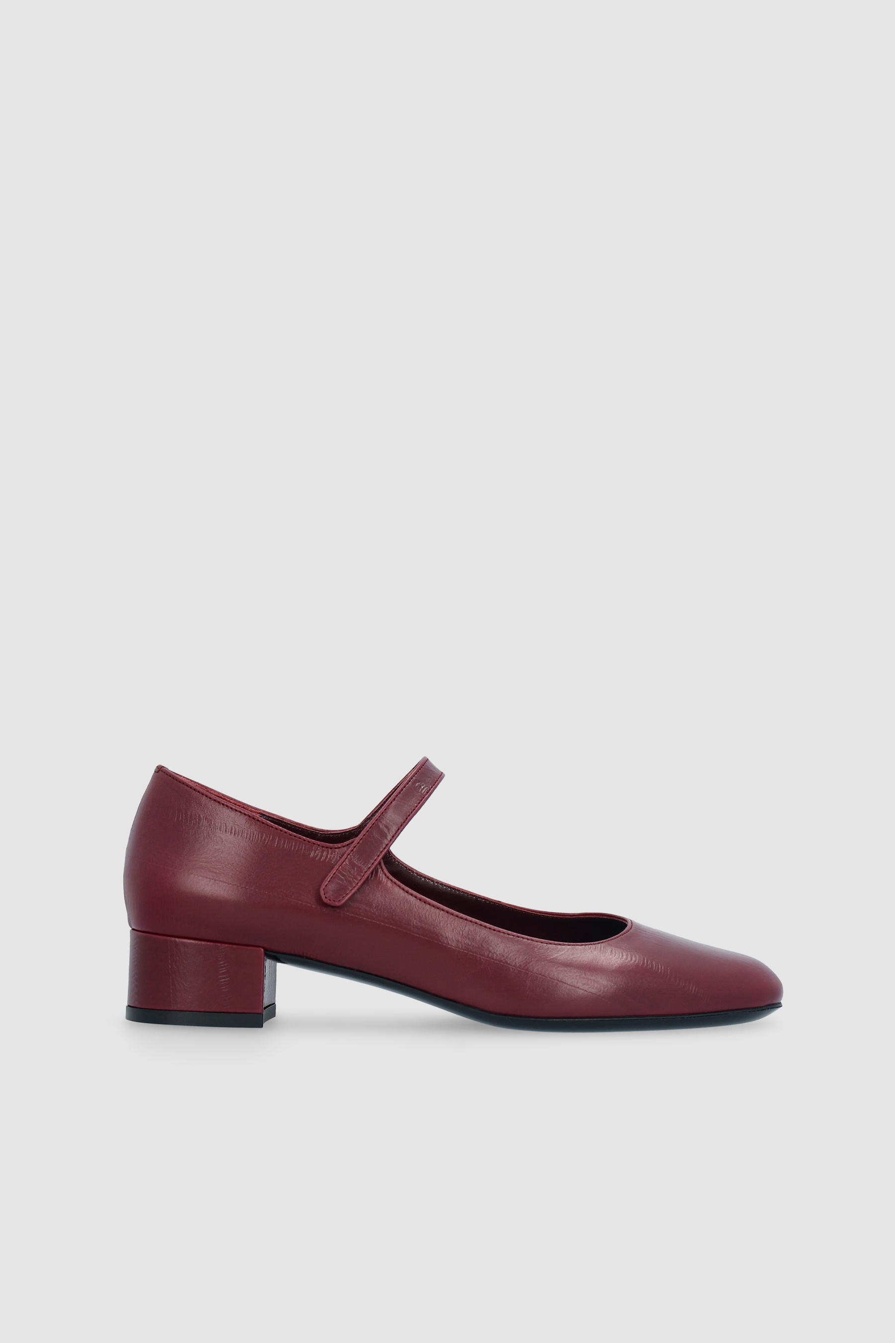 GINNY SOUR CHERRY EEL EMBOSSED LEATHER MARY JANE PUMP - 1
