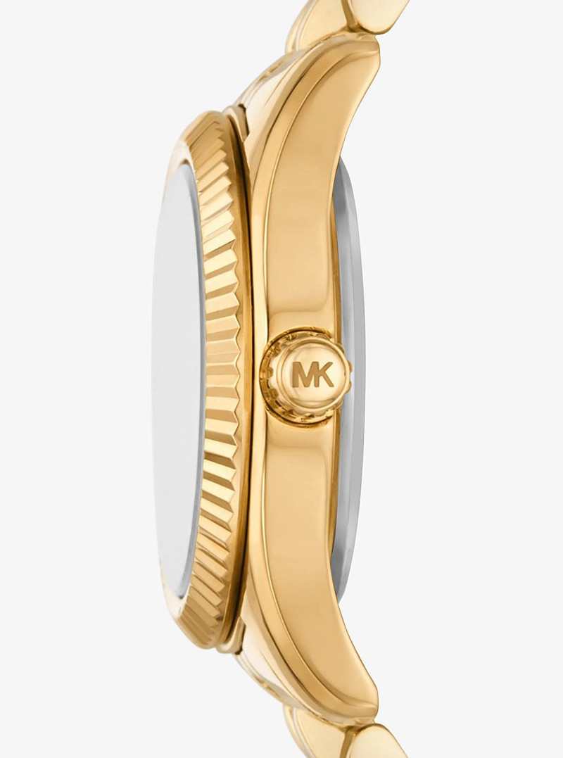MICHAEL KORS Petite Lexington Pavé Gold-Tone Watch outlook
