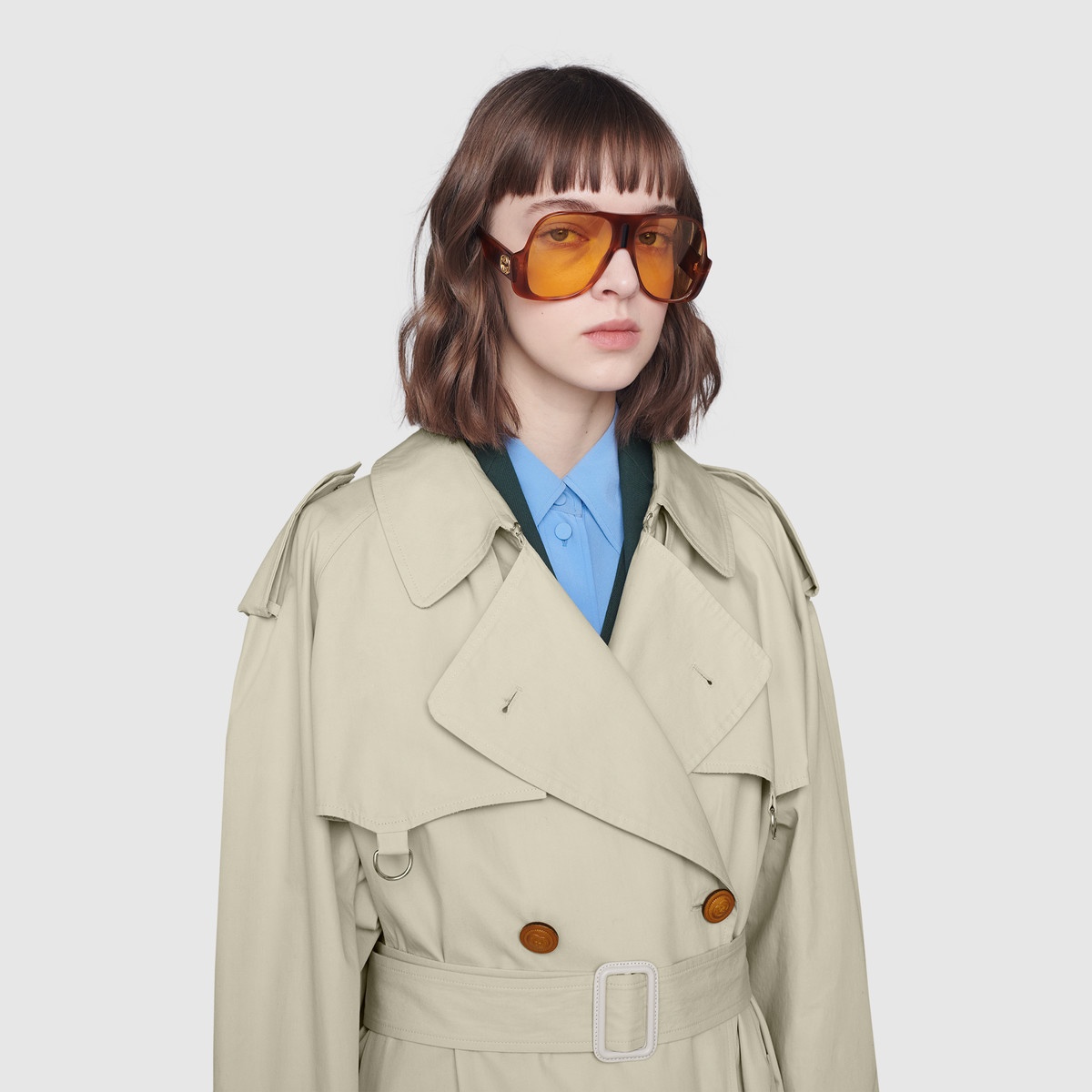 Cotton trench with Gucci label - 5