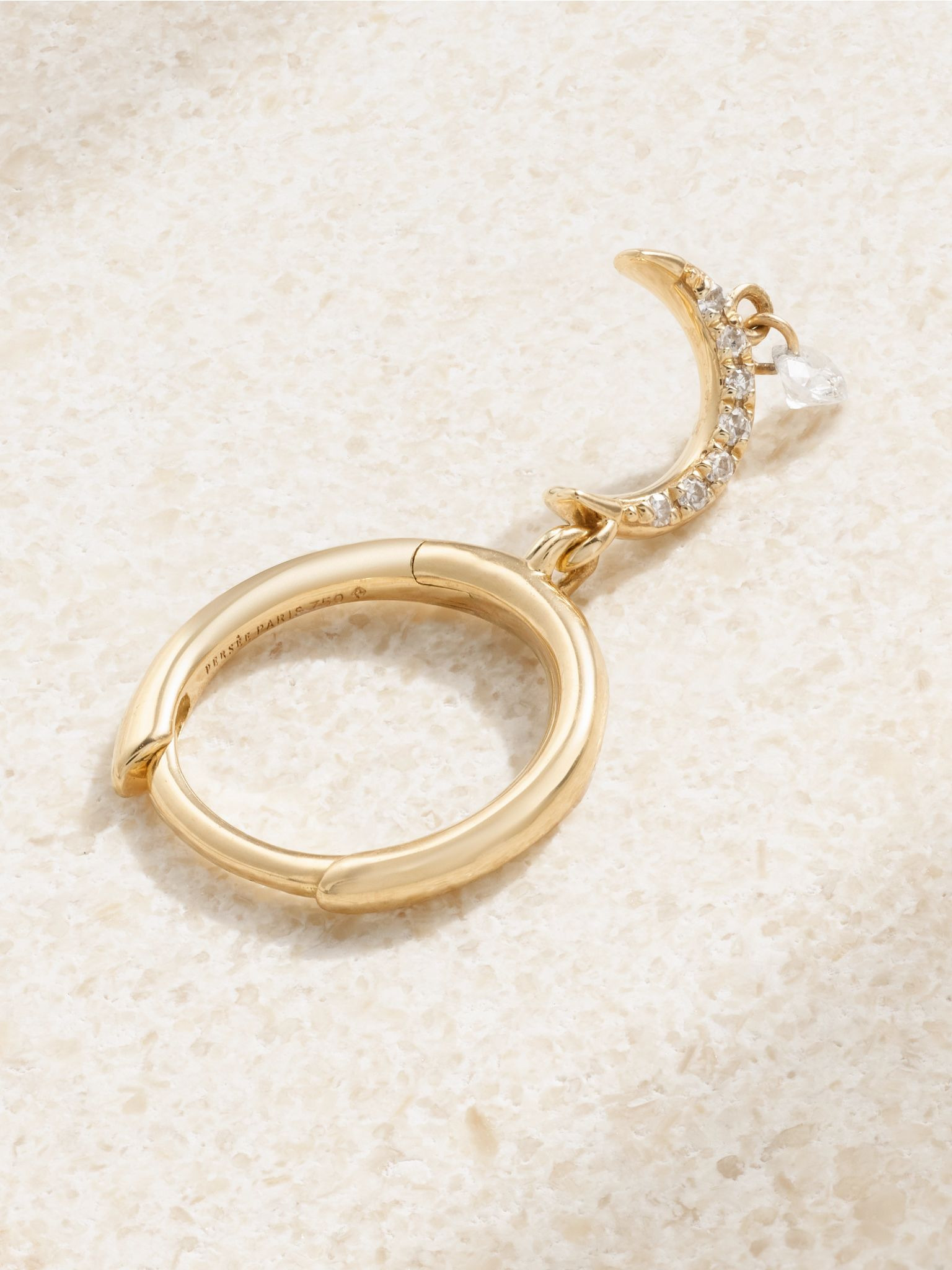 18-karat gold diamond single earring Gold - 3