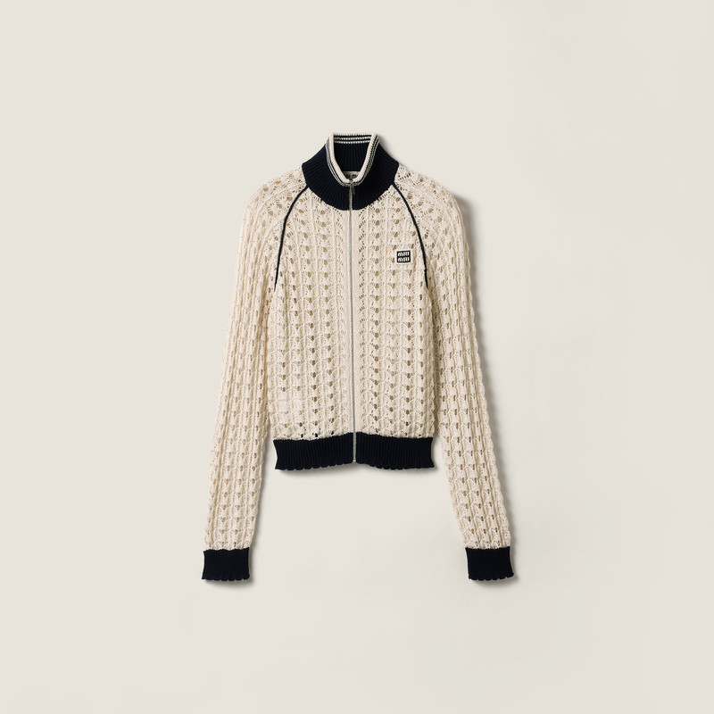 Cotton zipper cardigan 1