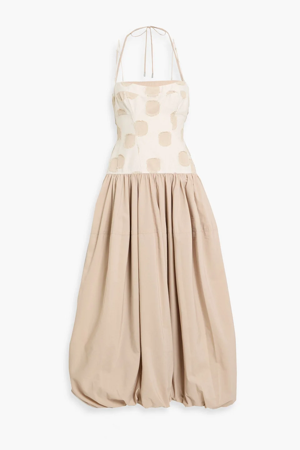 Pfeiffer polka-dot fil coupé and taffeta maxi dress - 1