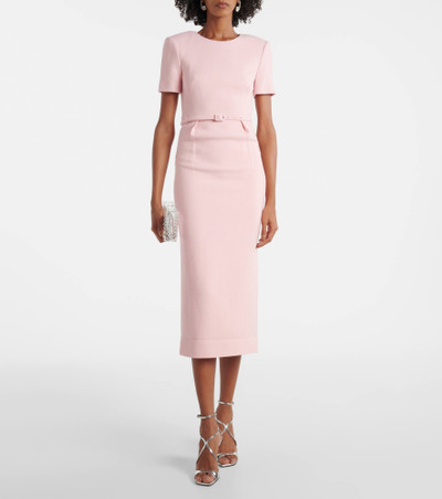 ROLAND MOURET Wool crêpe midi dress outlook