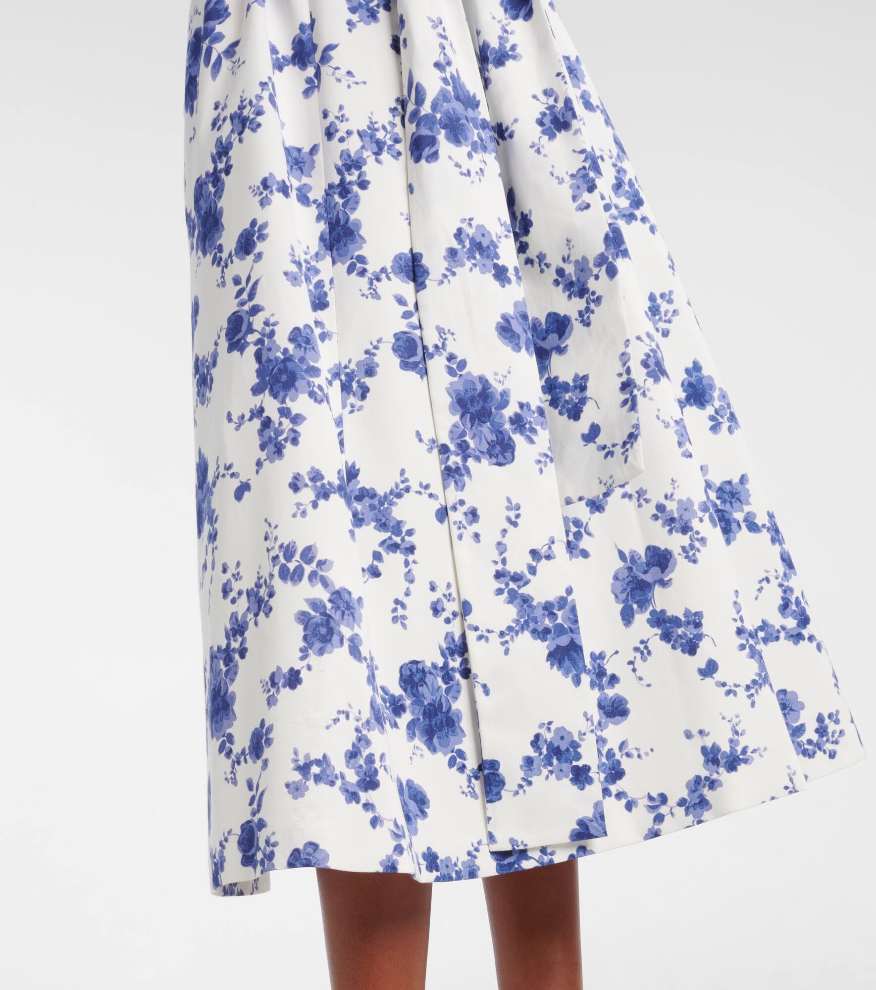 Floral faille midi dress - 5
