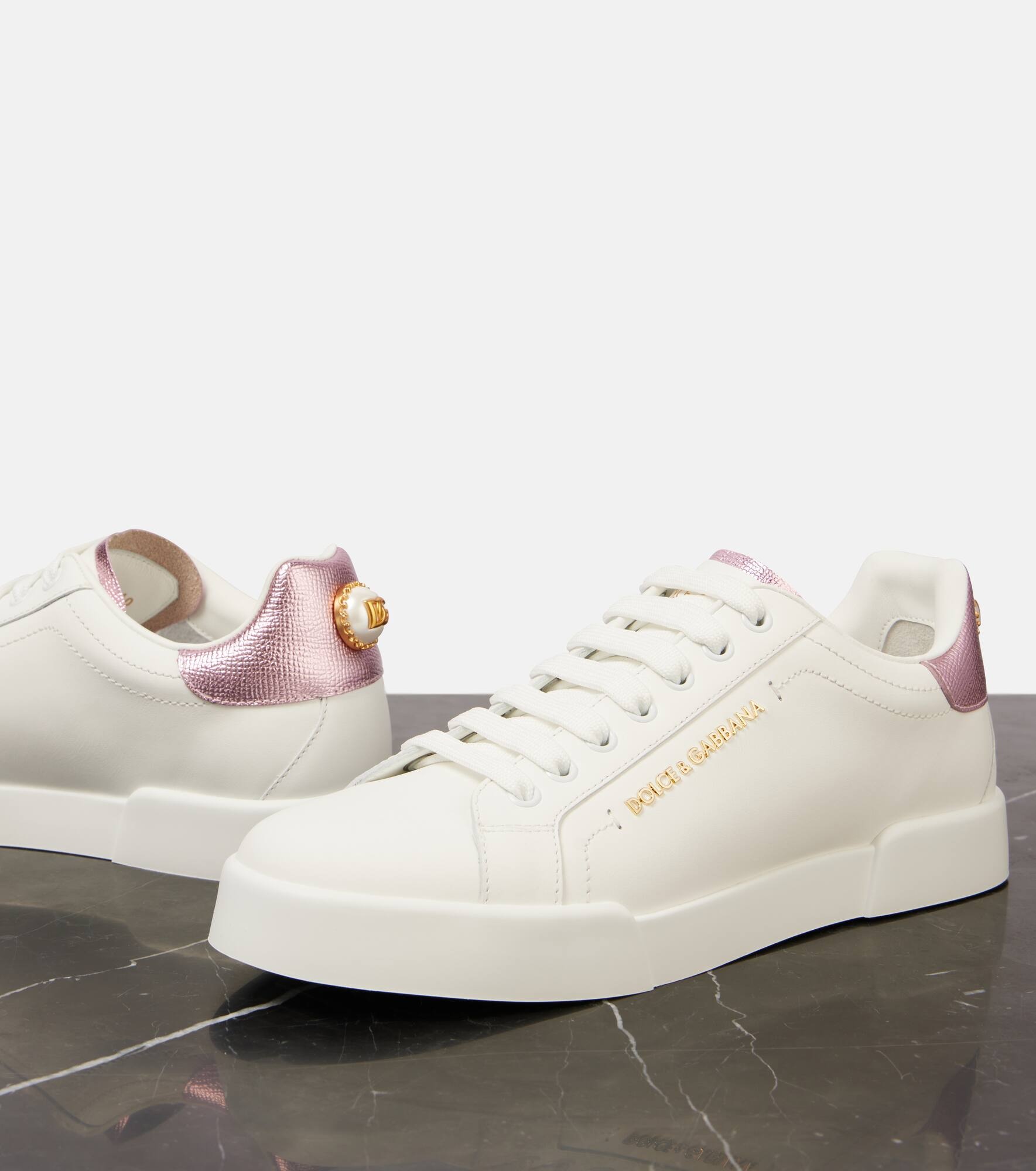 Portofino embellished leather sneakers - 5