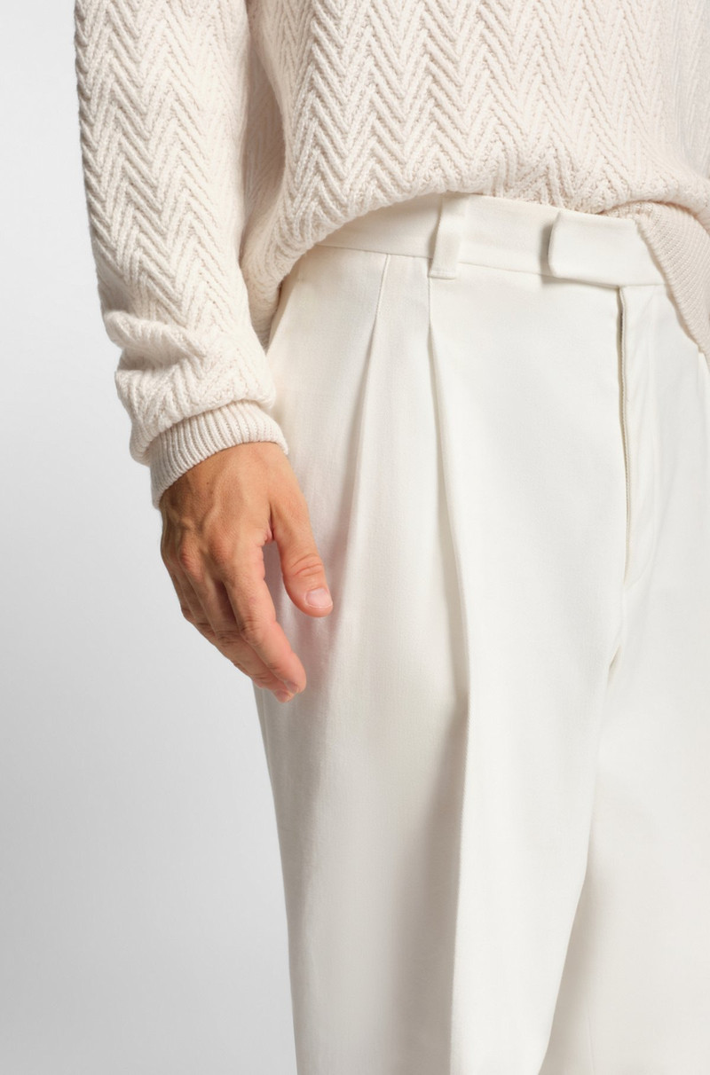 RELAXED-FIT TROUSERS IN MERCERISED STRETCH COTTON 5