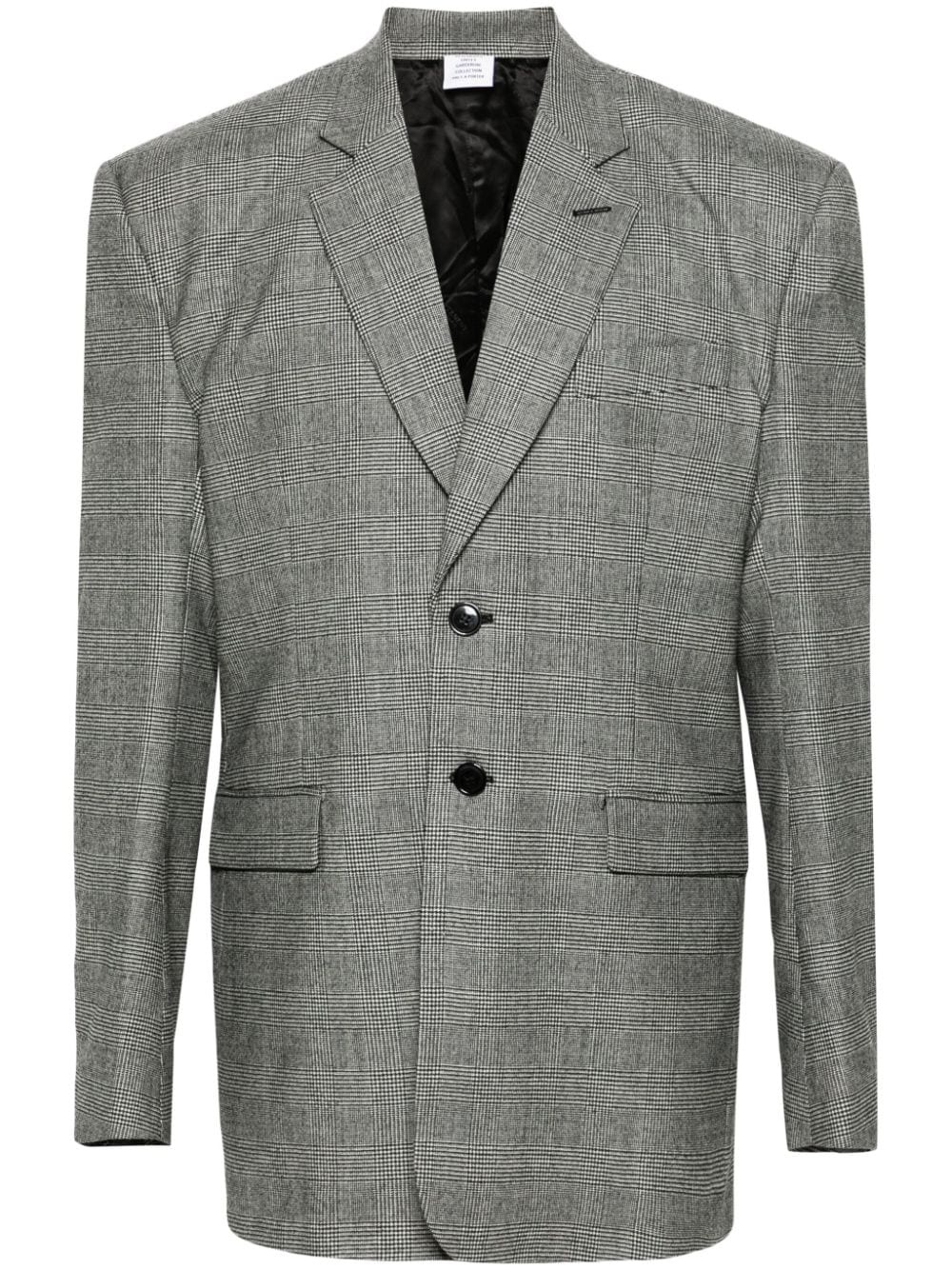 Prince of Wales single-breasted blazer - 1