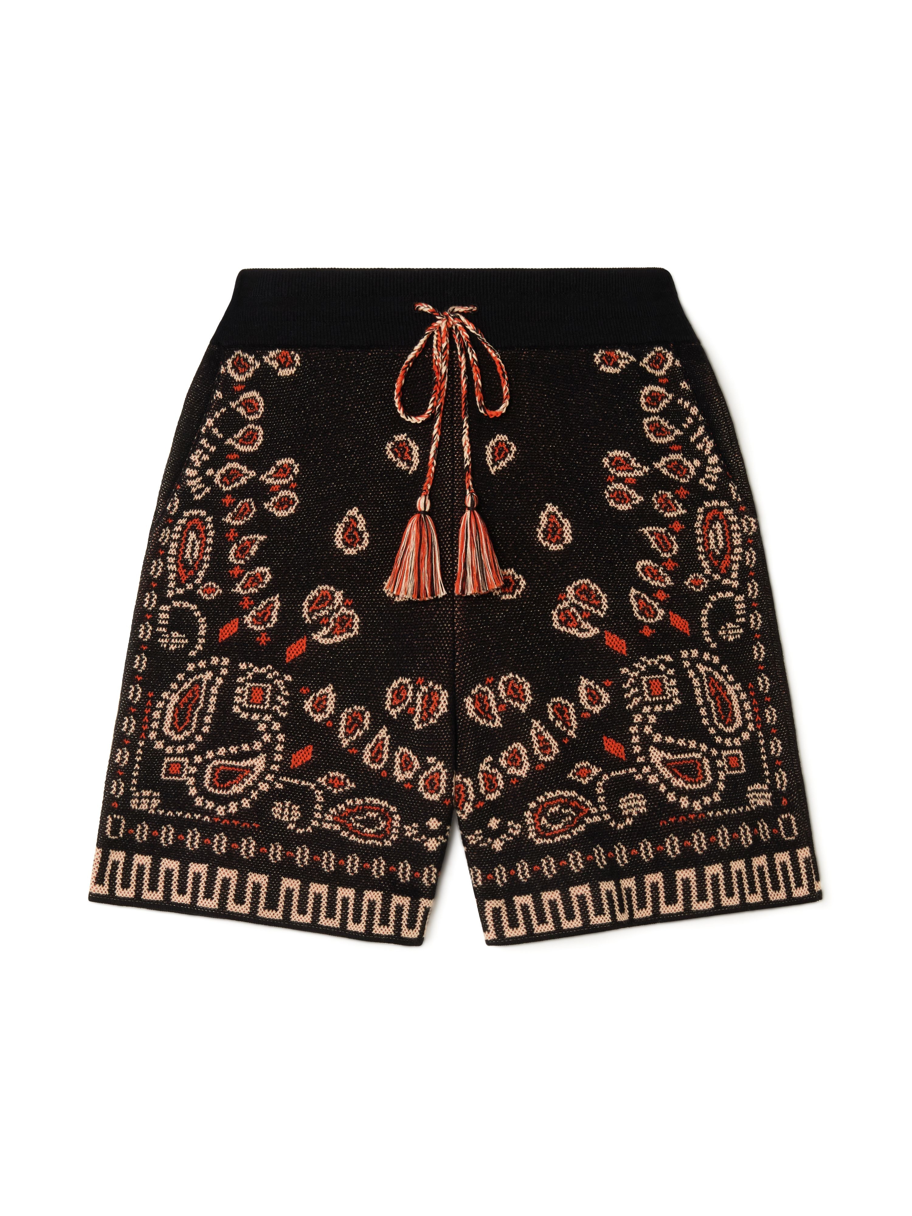 Cotton Piquet Bandana Bermuda - 1