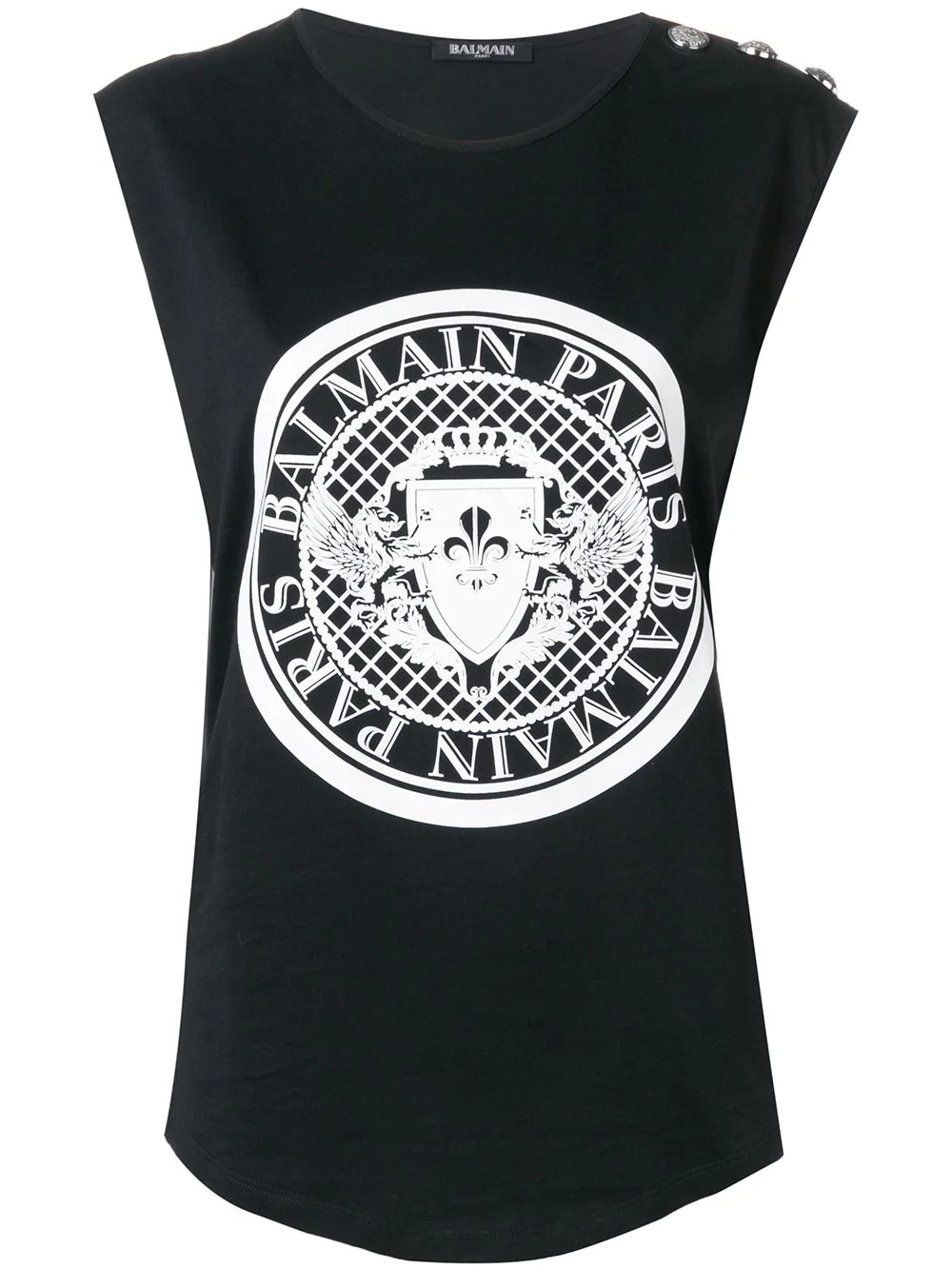 Balmain medallion print tank top - 1