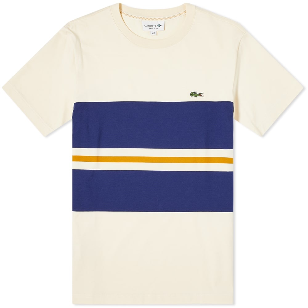 Lacoste Block Stripe Tee - 1