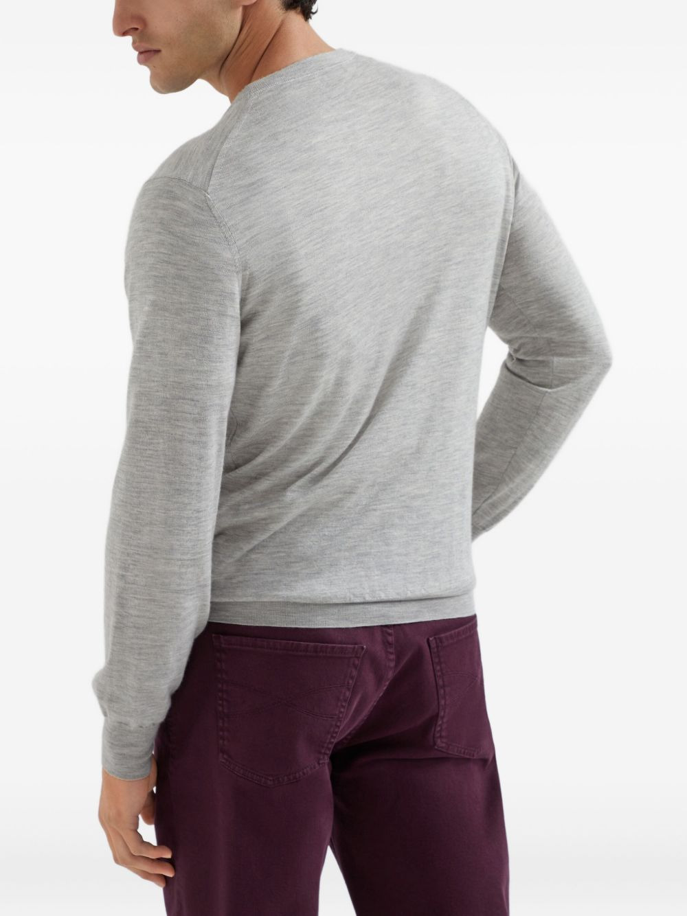 rib-trimmed relaxed-fit jumper - 3