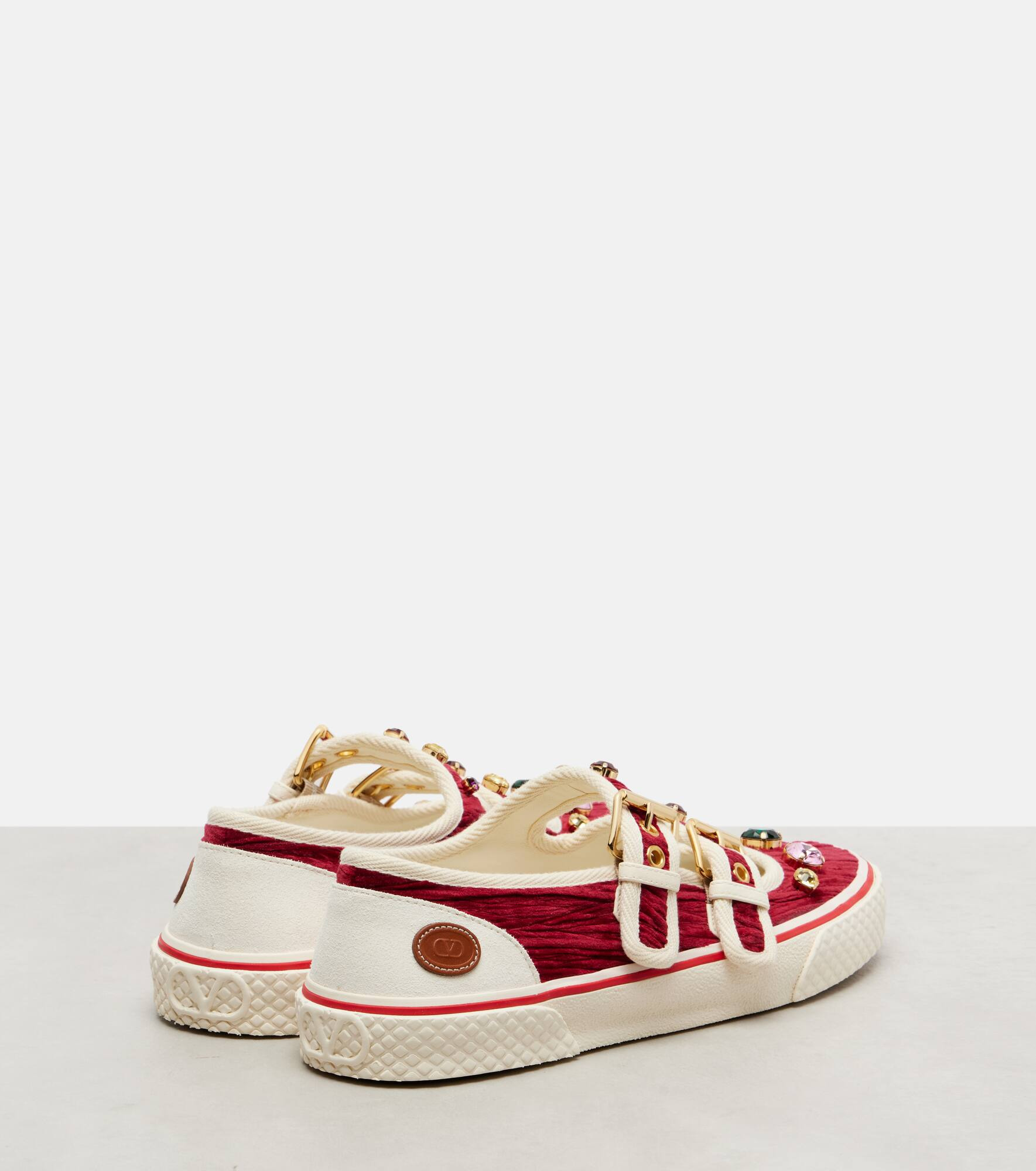 Dollyboard embellished velvet sneakers - 2