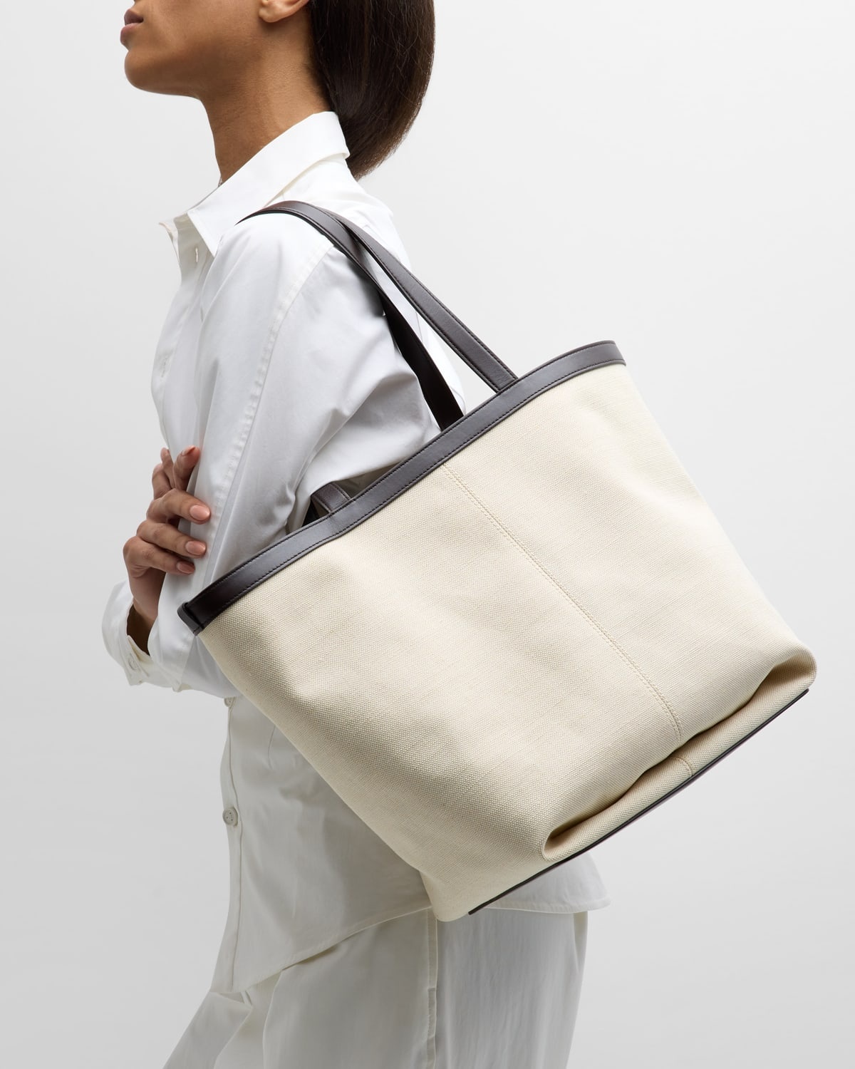 バッグ Bottega Veneta Canvas Tote Bag Leather BOTTEGA VENETA（ボッテガヴェネタ）の「Bottega Veneta - Quad