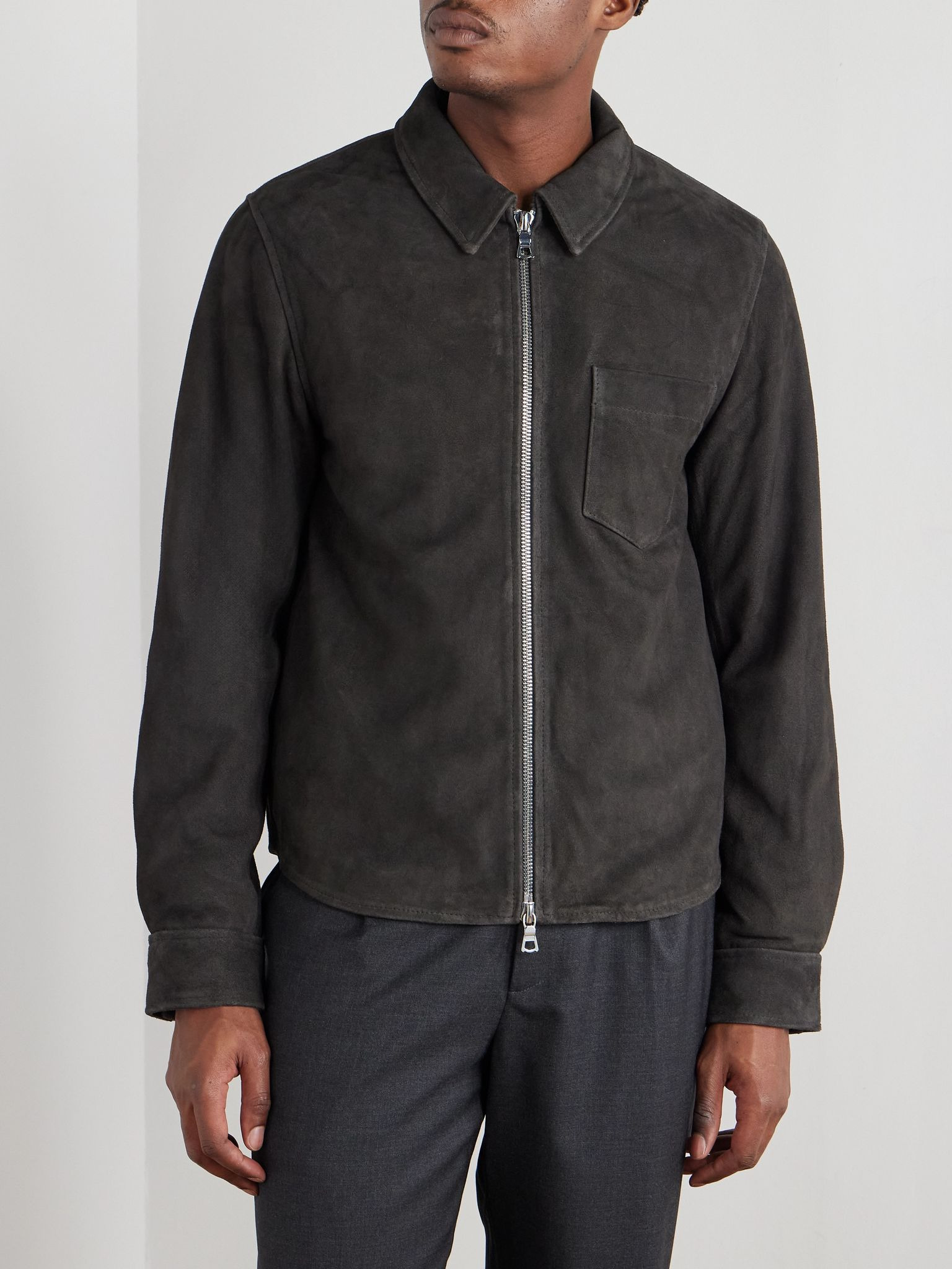 Sid Suede Overshirt Gray - 3