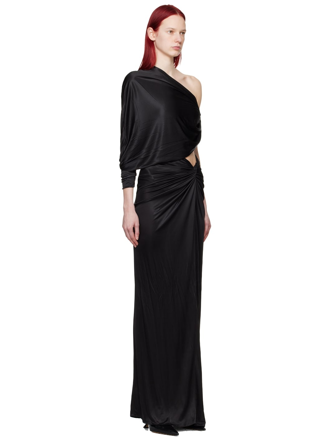 Black Knotted Maxi Dress - 2
