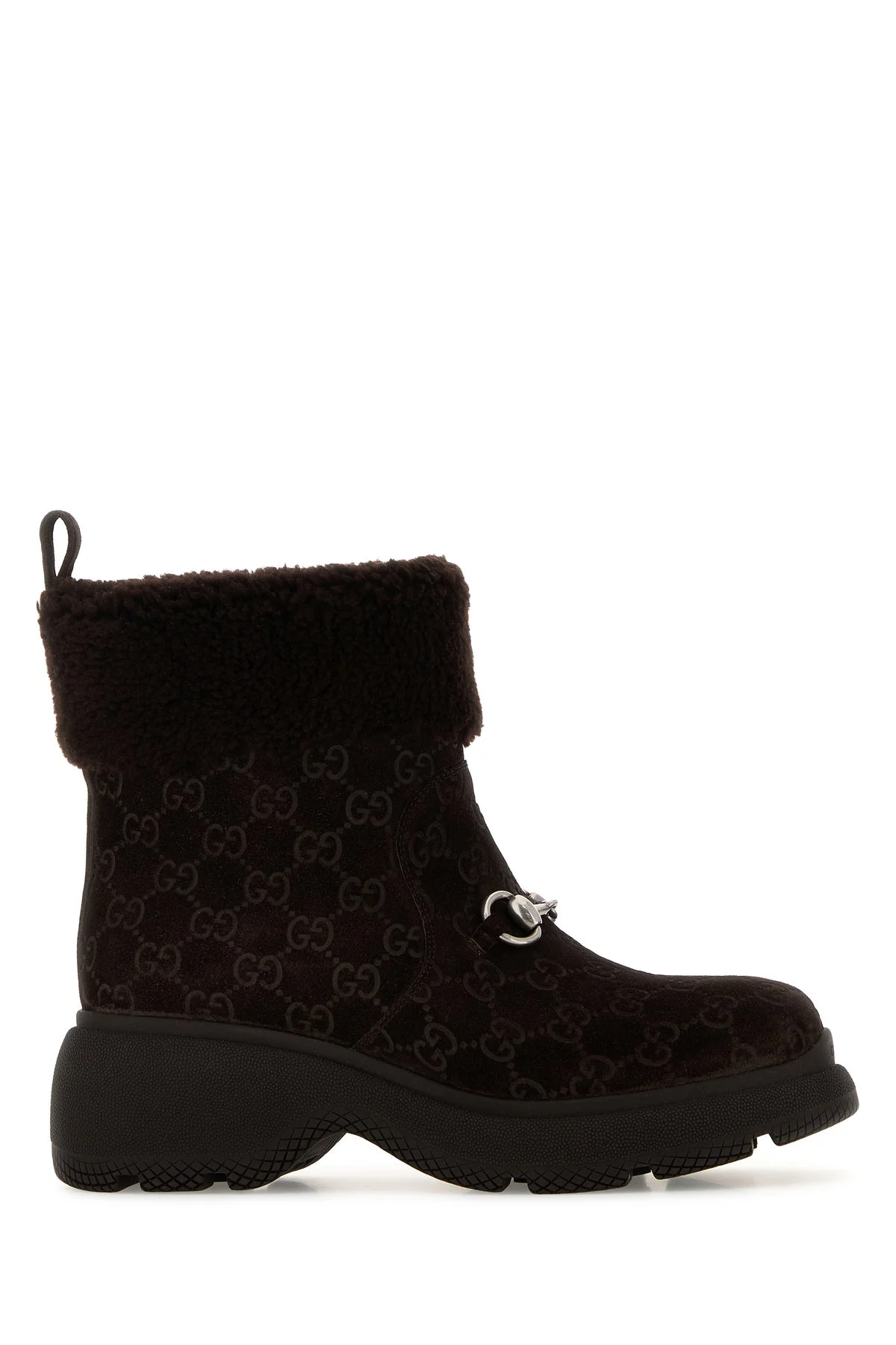 Dark brown suede ankle boots - 1
