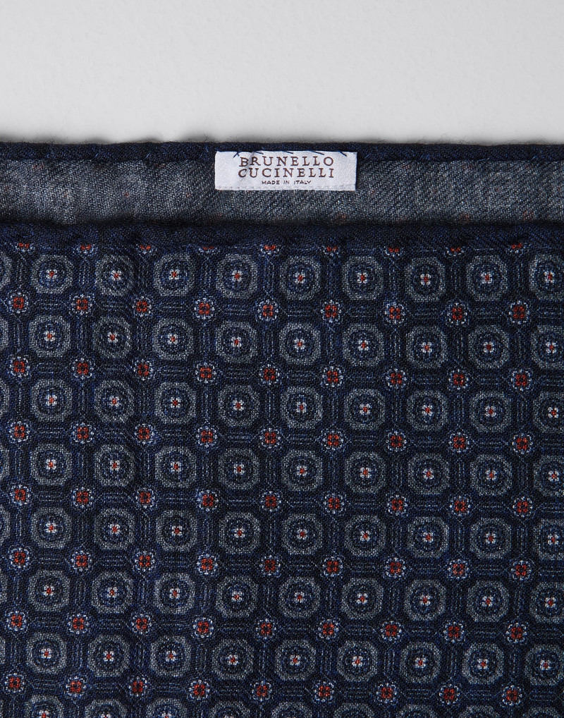Brunello Cucinelli Double face wool flannel pocket square outlook