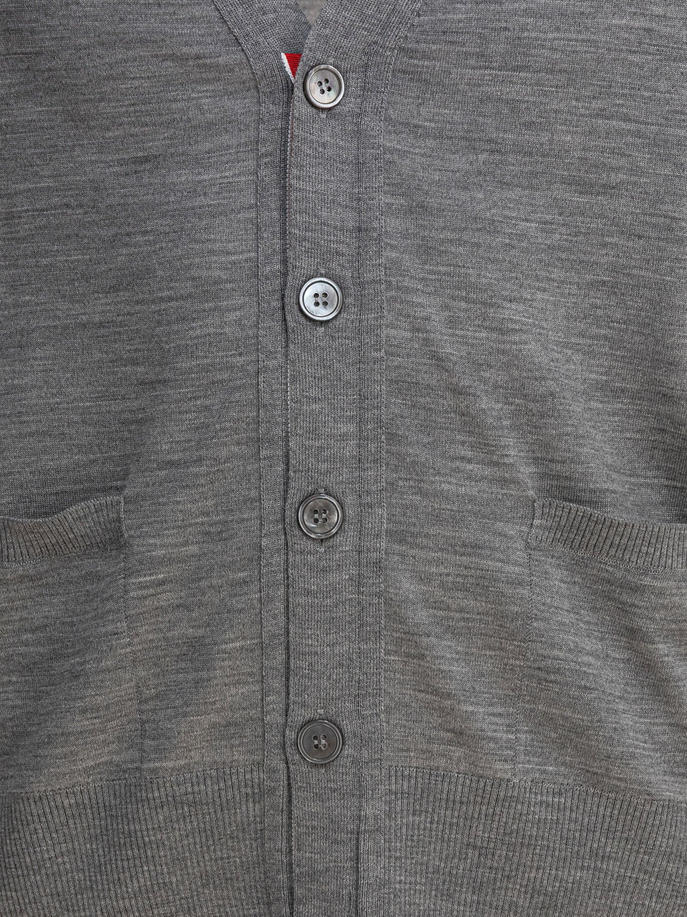 Thom Browne Classic V-neck Cardigan In Fine Merino Wool W/ 4bar Stripes - 3