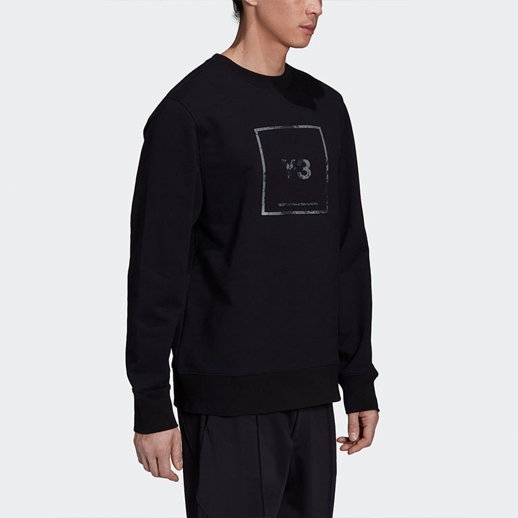Y-3 SS21 Reflective Square Logo Round Neck Black GV6057 - 4