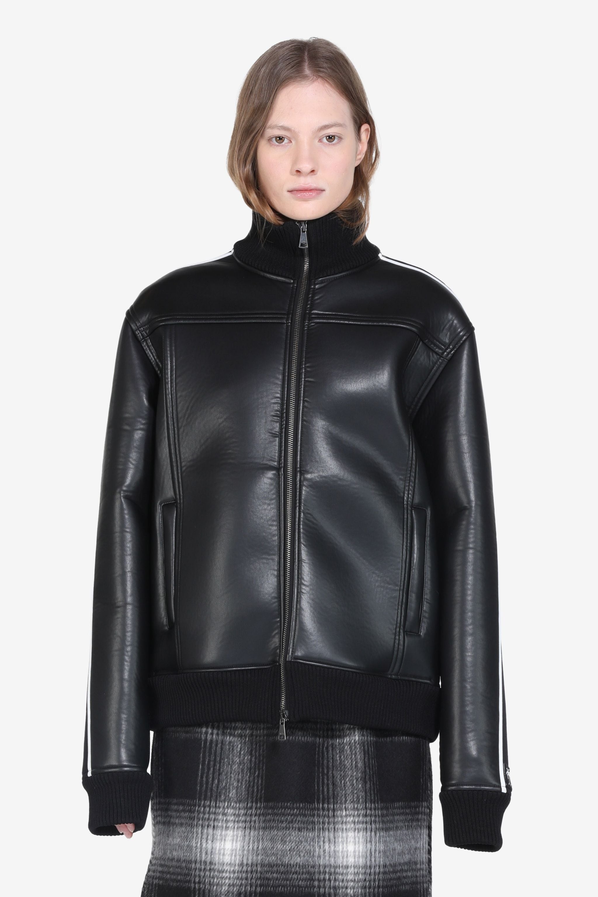 SYNTHETIC-LEATHER JACKET - 1
