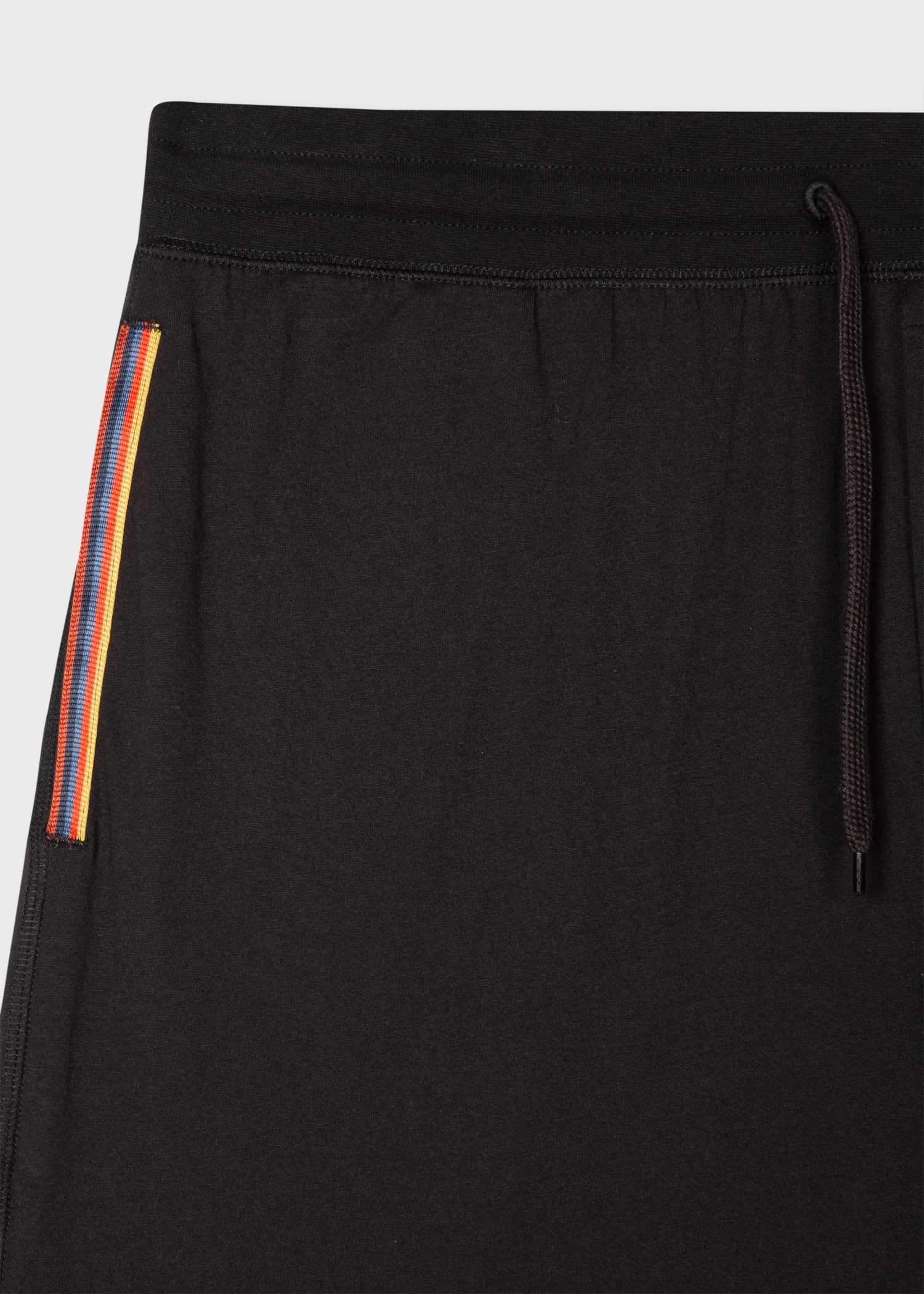 Black Jersey Cotton Lounge Shorts - 4
