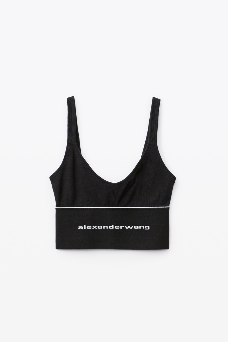 LOGO ELASTIC BRA IN RIBBED JERSEY 1