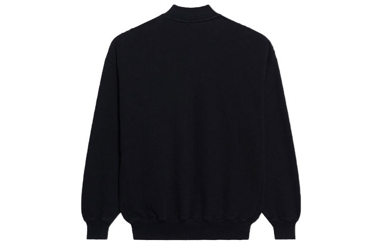 Balenciaga Unisex FW21 Free Printing Round-neck Sweatshirt Black 652981TKVD41070 - 2