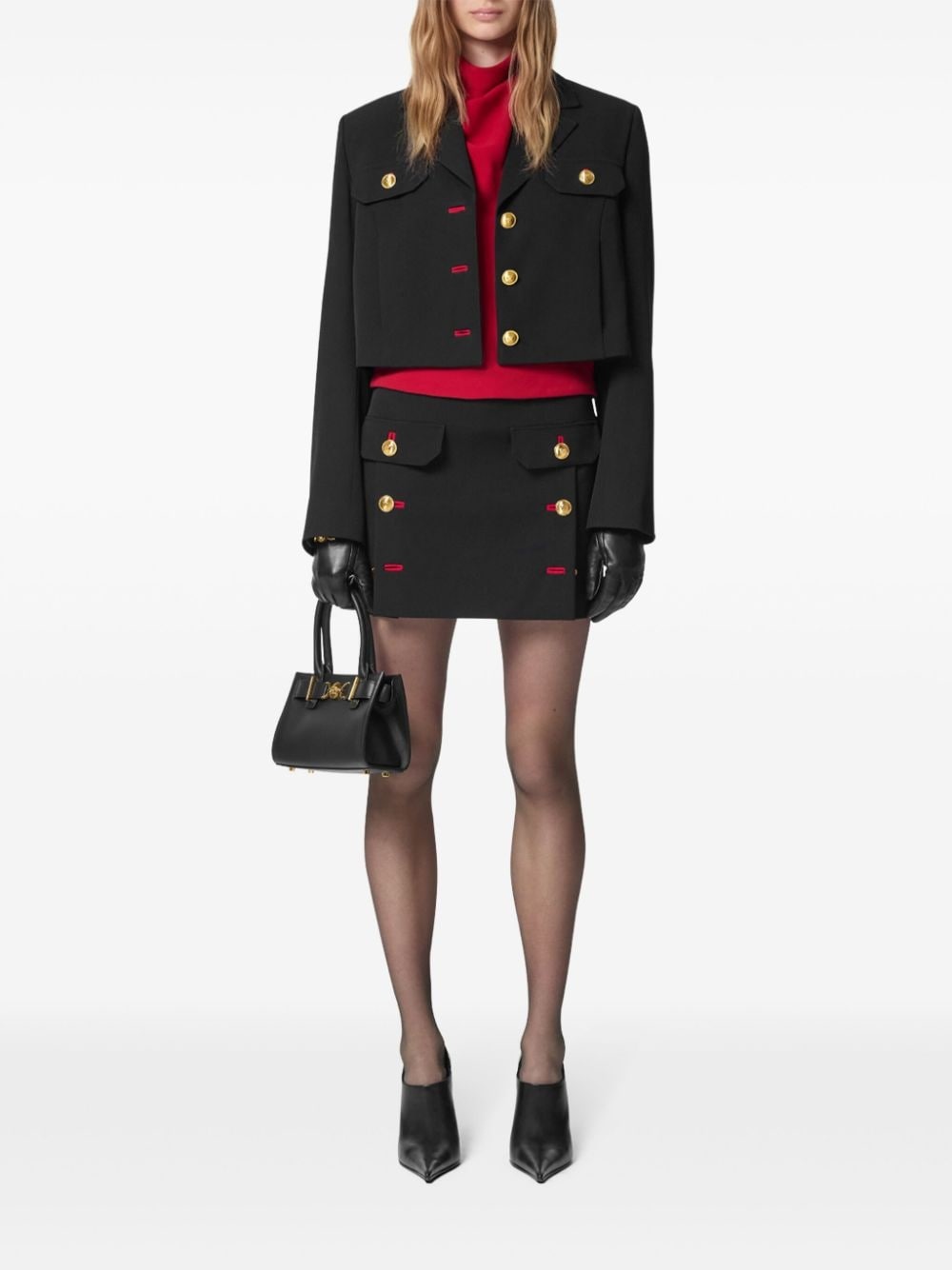 Medusa Head-button mini skirt - 2