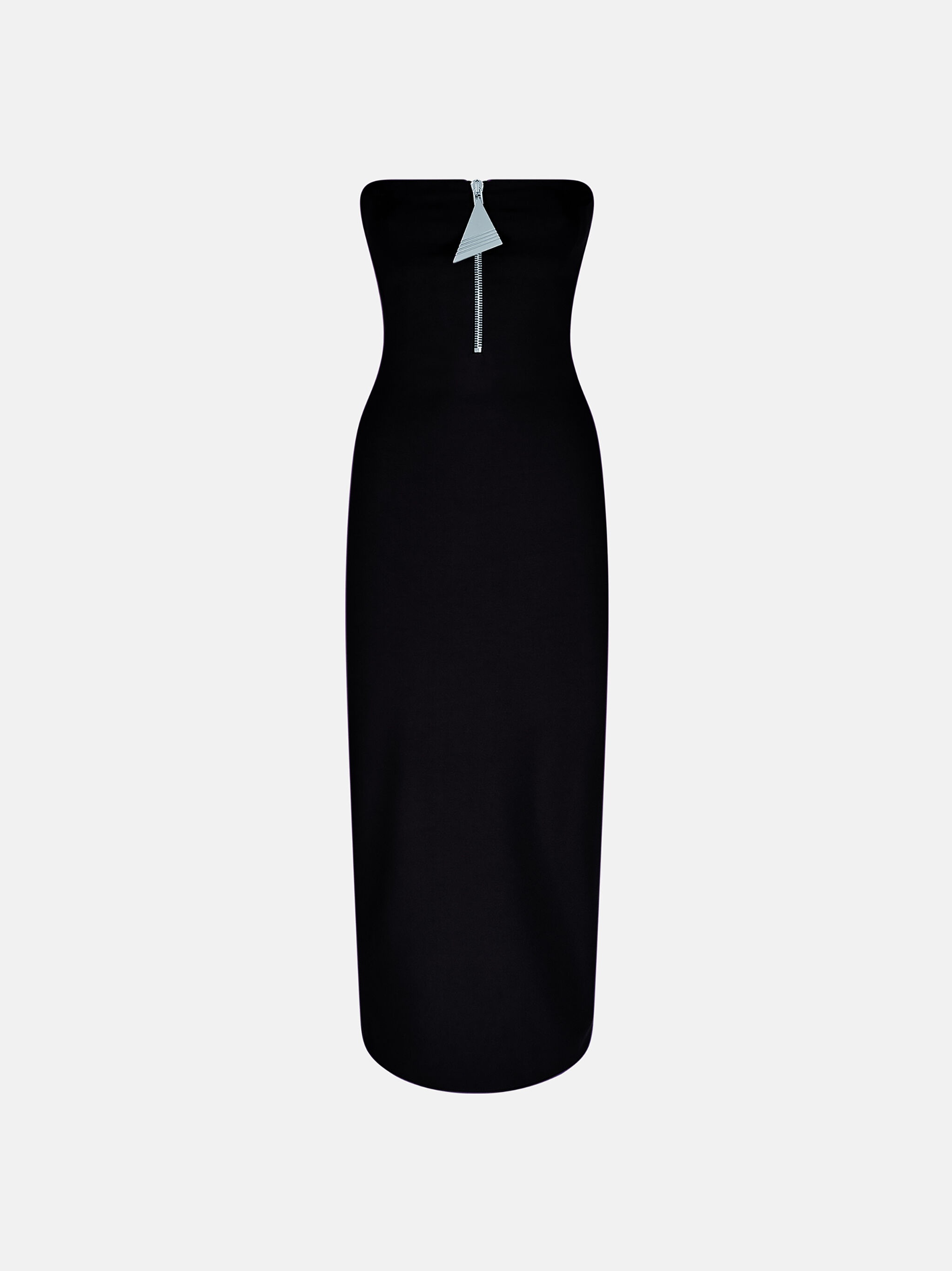 BLACK MIDI DRESS - 1