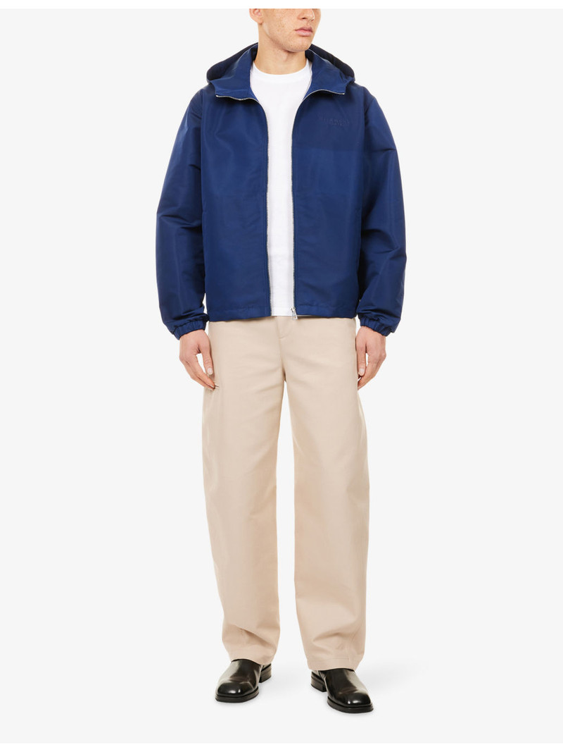 Givenchy Brand-Embroidery Hooded Woven Jacket outlook