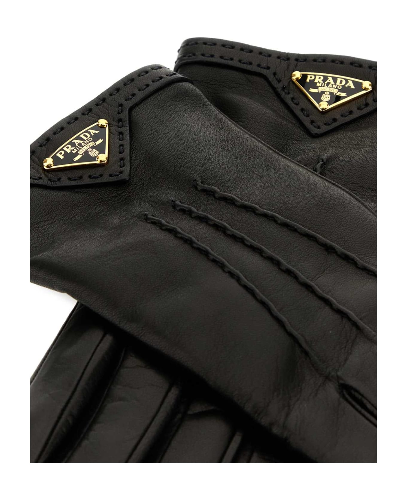 Black Nappa Leather Gloves - 2