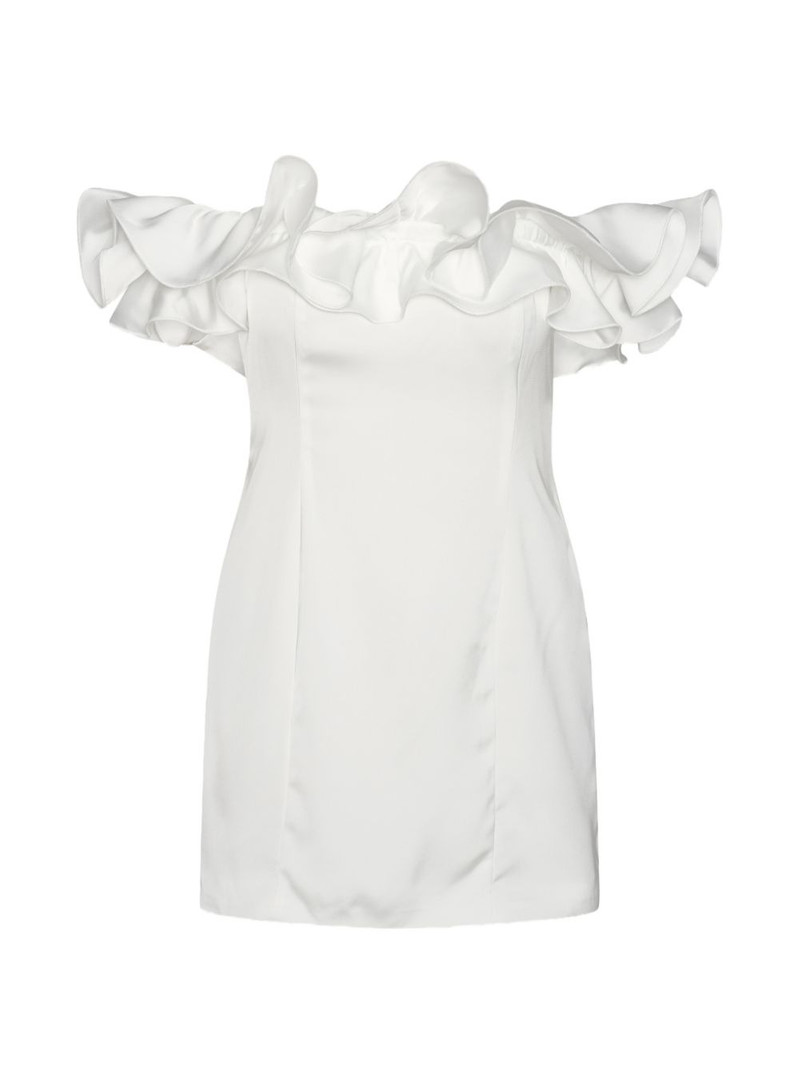 ruffle satin mini dress 1