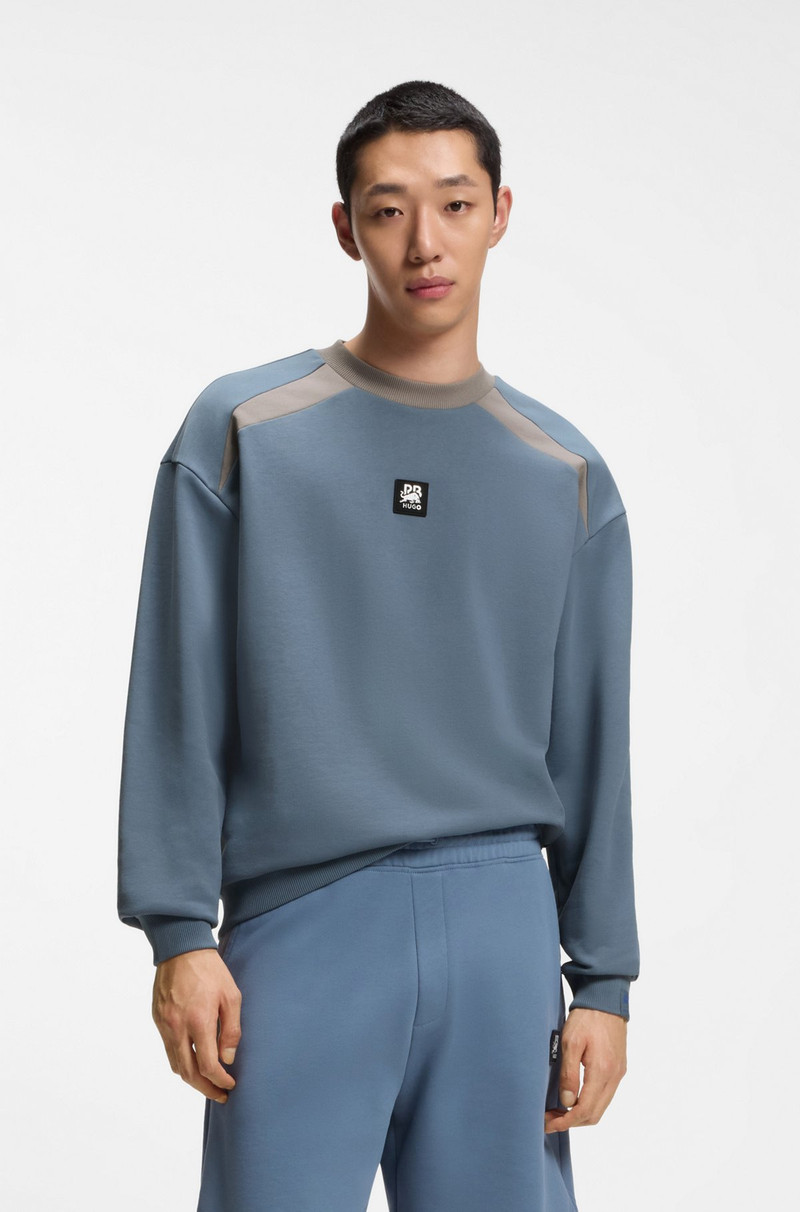 HUGO X RB COTTON-TERRY SWEATSHIRT WITH BULL MOTIF 2