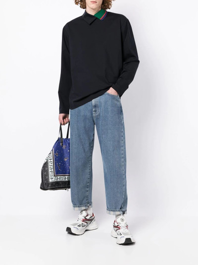 Kolor contrasting-collar detail sweatshirt outlook