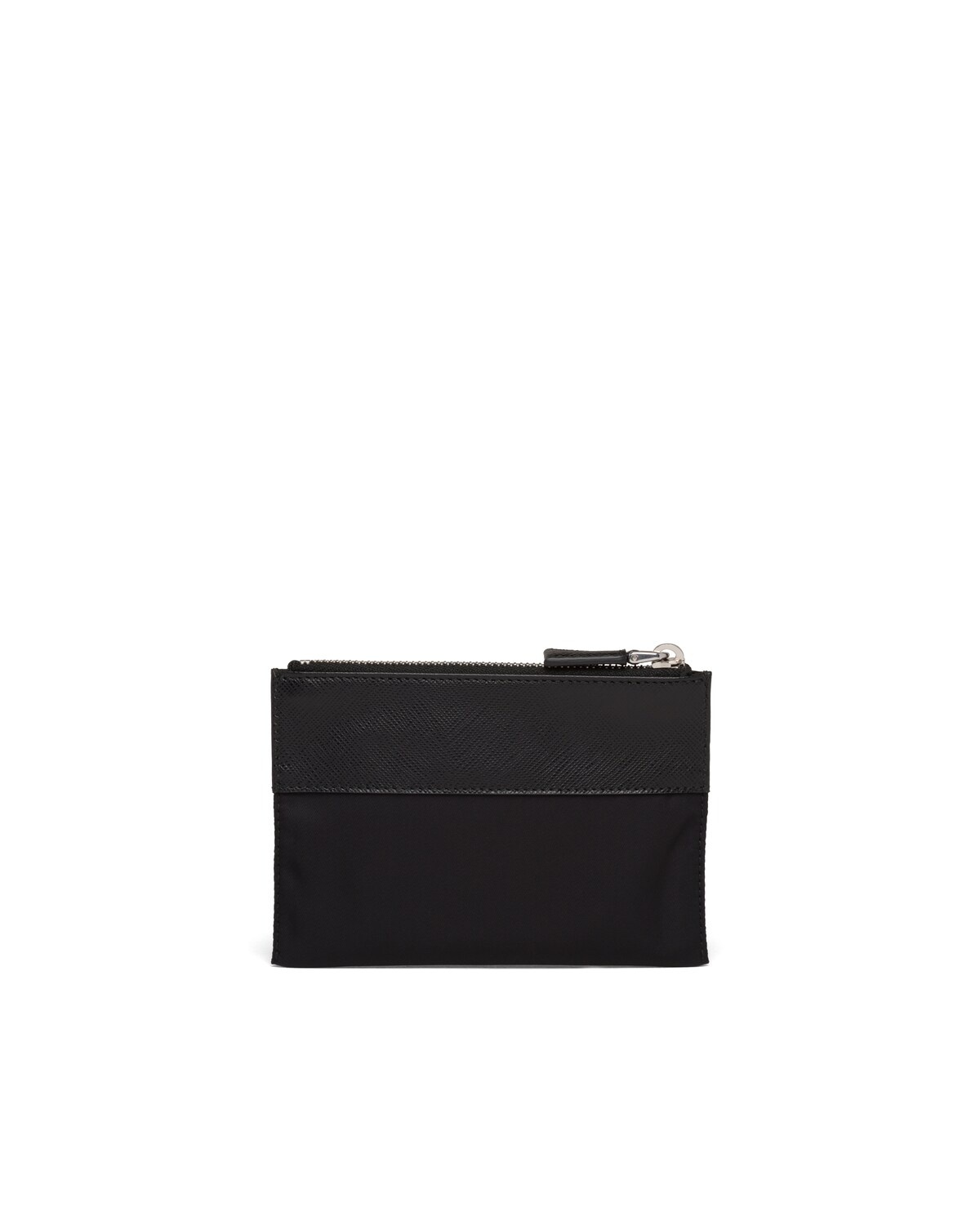 Re-Nylon and Saffiano leather pouch wallet - 3