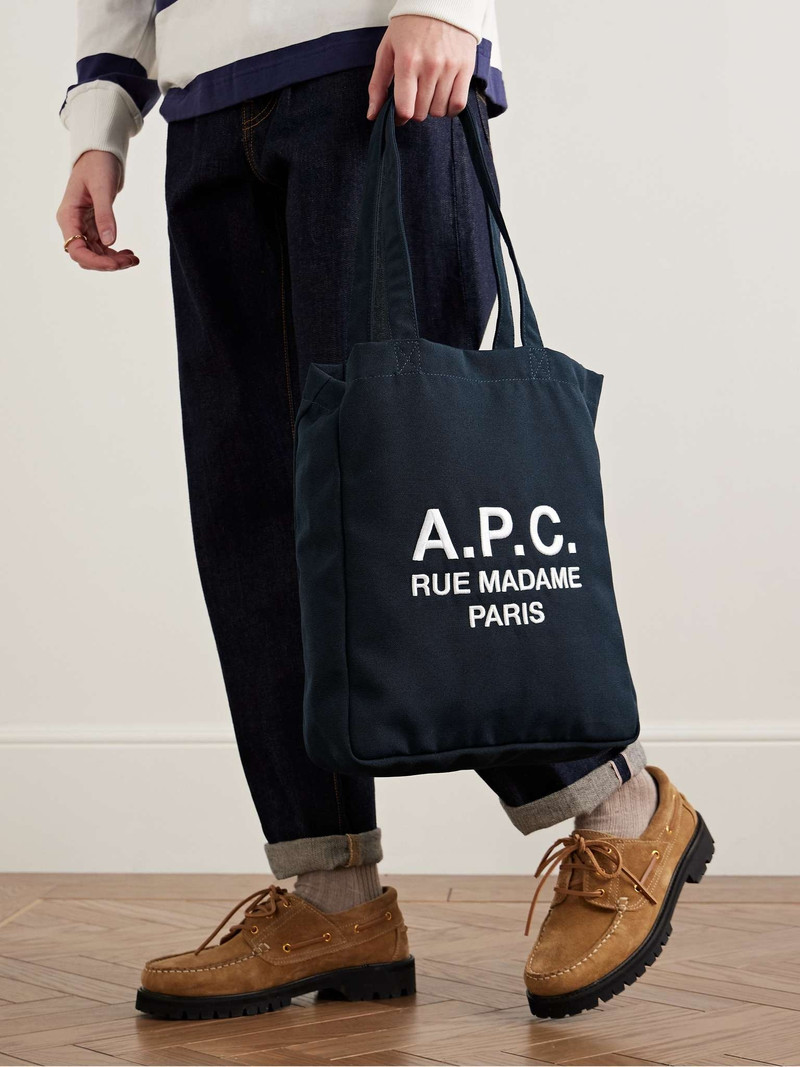 A.P.C. Rue Madame Logo-Embroidered Canvas Tote Bag outlook