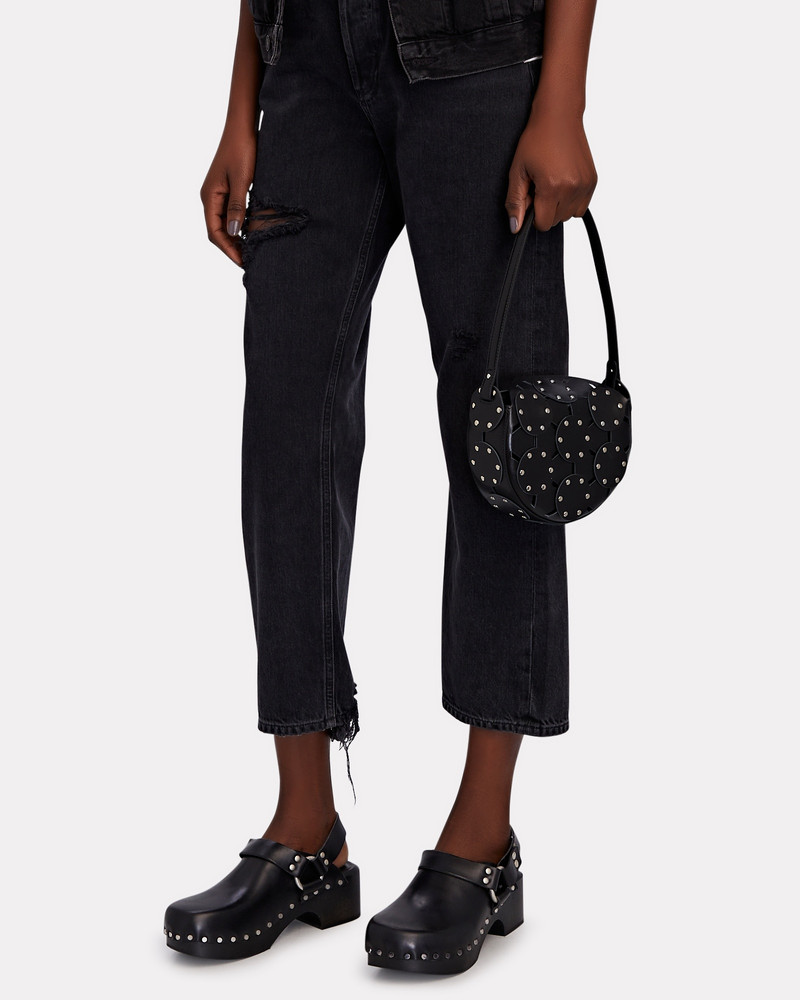 70s Studded Leather Slingback Clogs 2