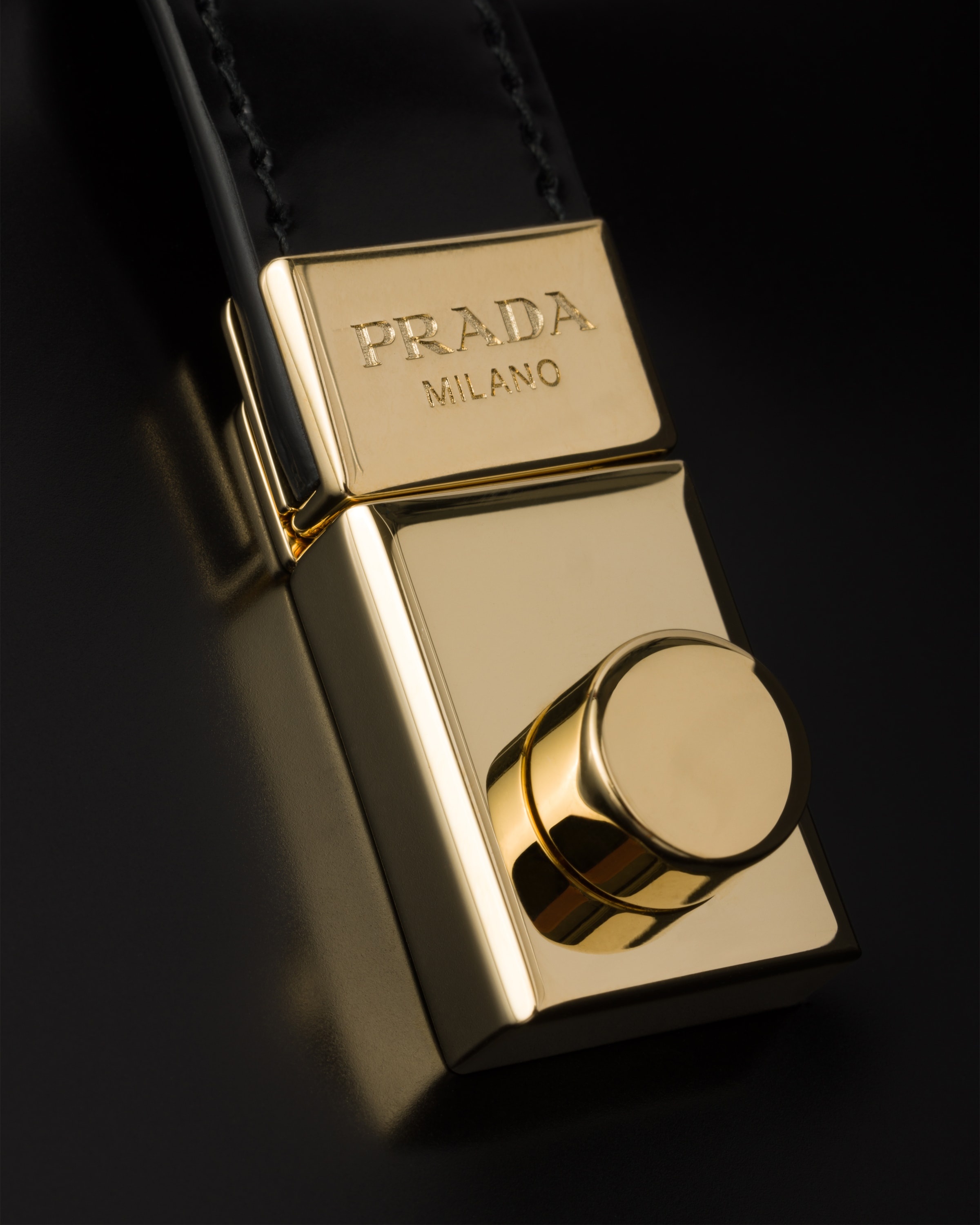 Prada Cleo brushed leather shoulder bag with clasp closure - 5
