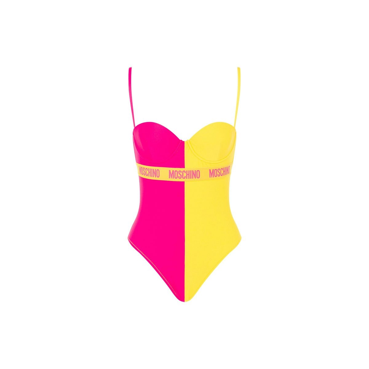 LOGO BAND TWO-TONE SWIMSUIT - 1