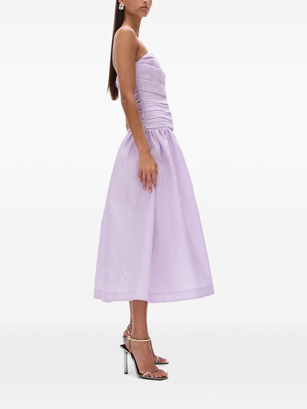 ruched strapless dress - 3