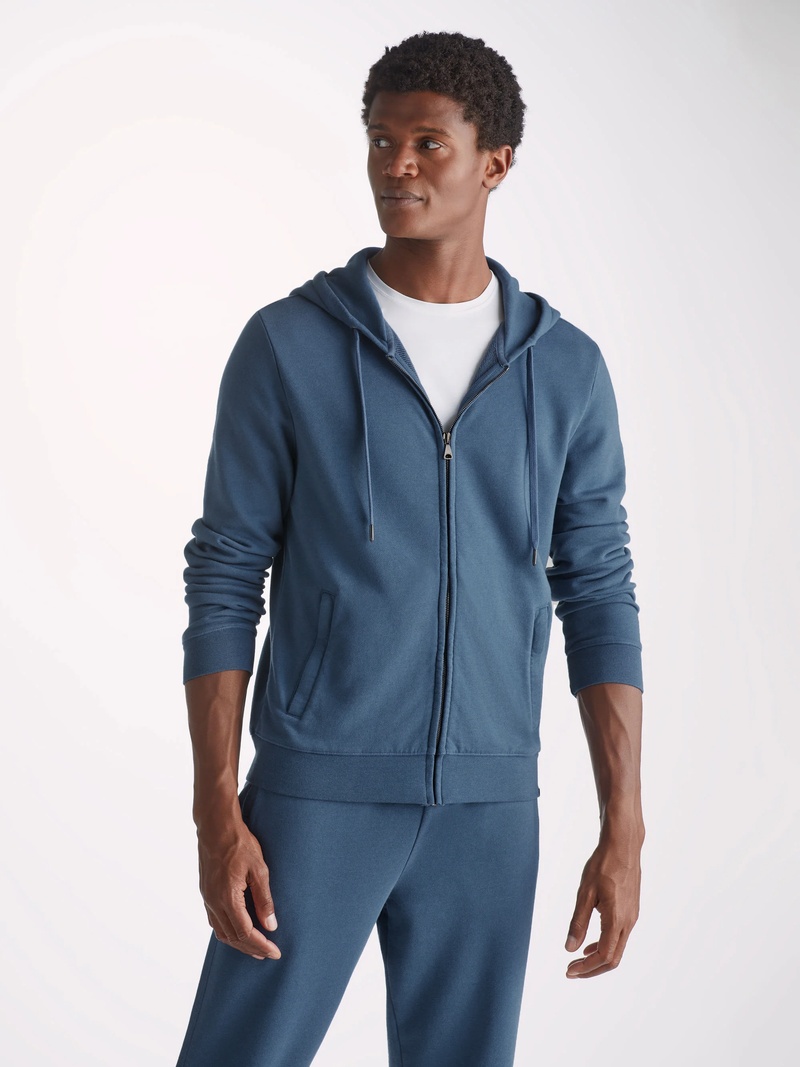 Men's Hoodie Quinn Cotton Modal Denim - 2