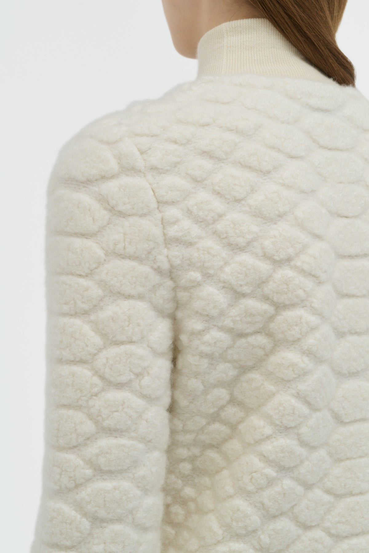 Tansey Knit Sweater in Ivory Cashmere - 6
