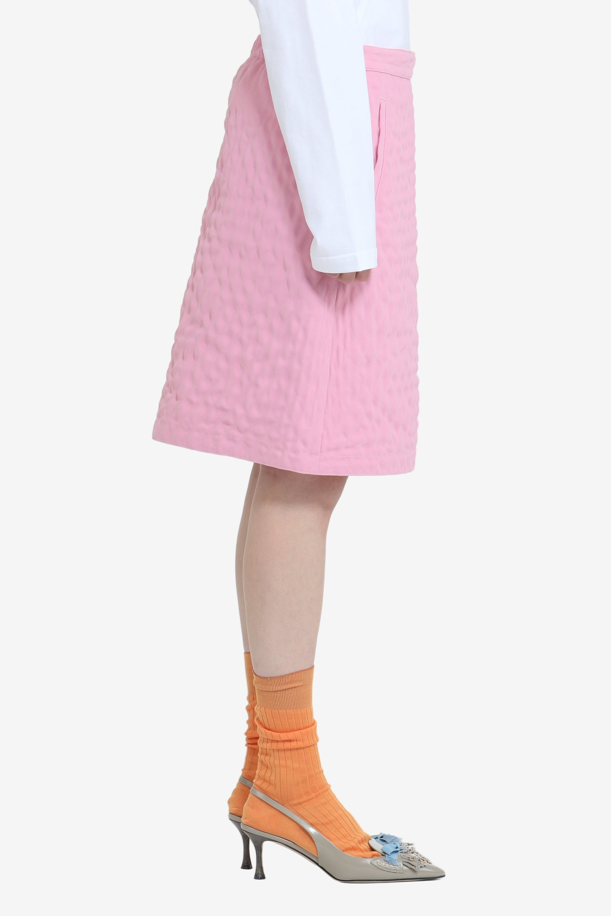 ABOVE-THE-KNEE WRAP SKIRT - 3