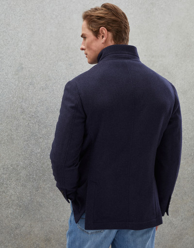 Brunello Cucinelli Water-resistant lightweight cashmere jacket-style outerwear outlook
