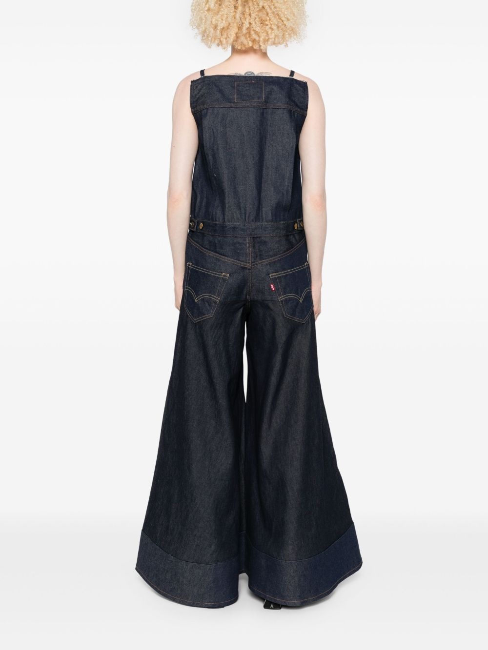 denim wide-leg jumpsuit - 4