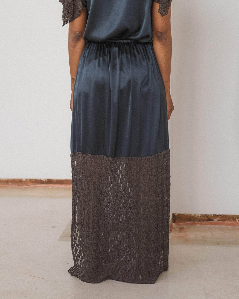 BASERANGE Olin Skirt - Silk Satin and Lace outlook