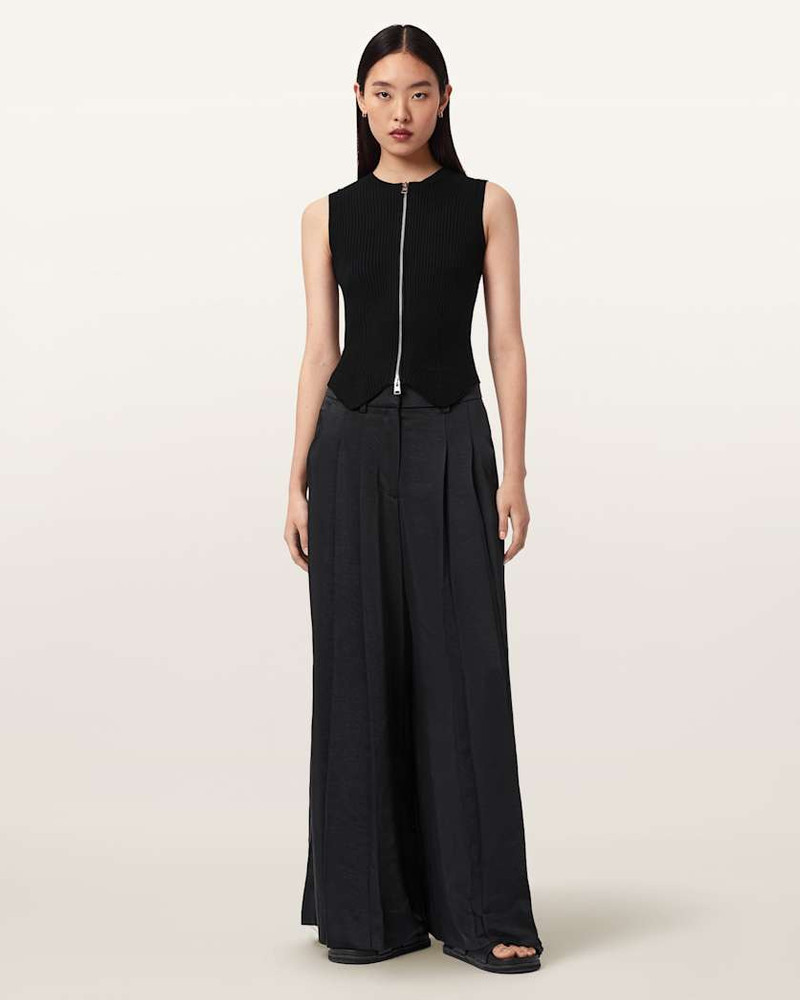POPPY SATIN STRAIGHT LEG PANTS 5