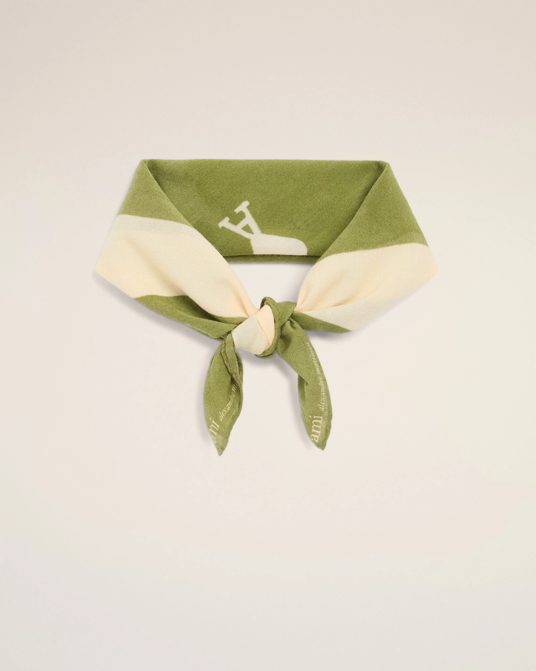GREEN COTTON AMI DE COEUR PRINTED SCARF - 1
