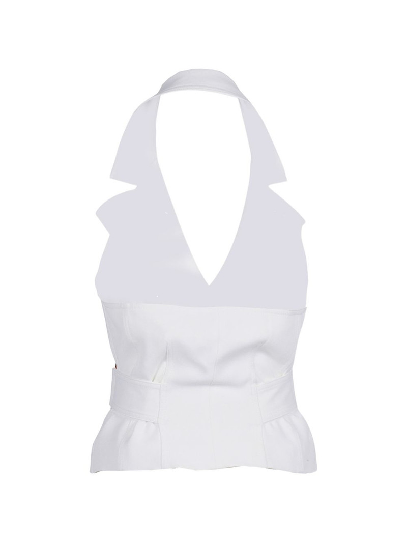 ELISABETTA FRANCHI double-breasted belted vest outlook